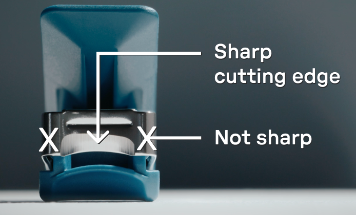 Use the sharpened cutting area of your EDJY Fingernail Cutter to trim your nails.